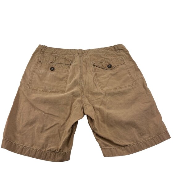 J. Crew Mens Khaki Cotton Drawstring Cargo Shorts Size 35 - Picture 4 of 5